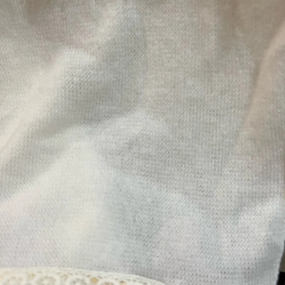 White scarf wrap fur trimmed size 17x76" - Picture 3 of 5